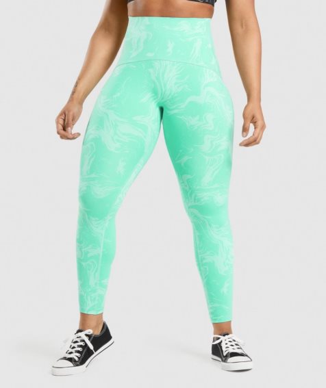 Women's Gymshark GS Power High Rise Leggings Light Turquoise | NZ 6IQKEY